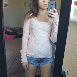 Lace long sleeve shirt